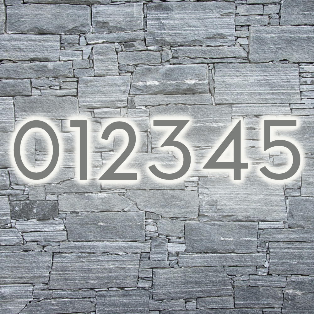 Solar Powered LED House Number Light With Wall Mount Design