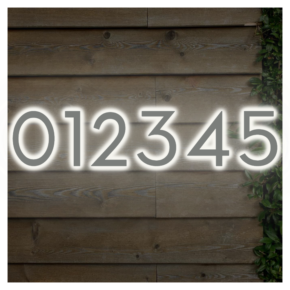 Solar Powered LED House Number Light With Wall Mount Design