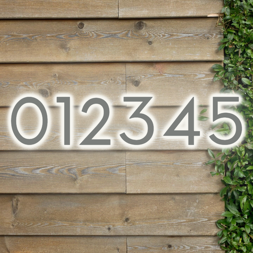 Solar Powered LED House Number Light With Wall Mount Design