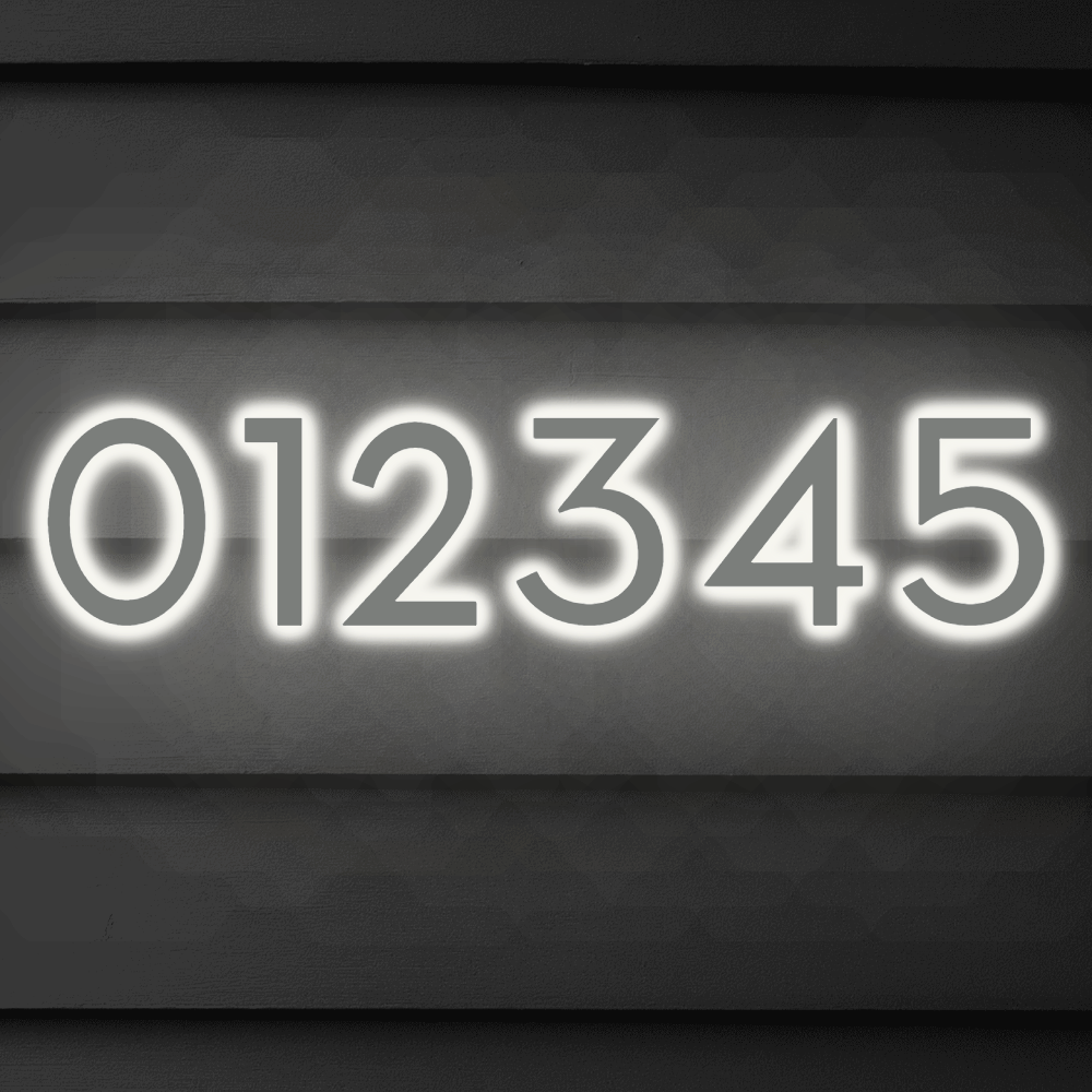 Solar Powered LED House Number Light With Wall Mount Design