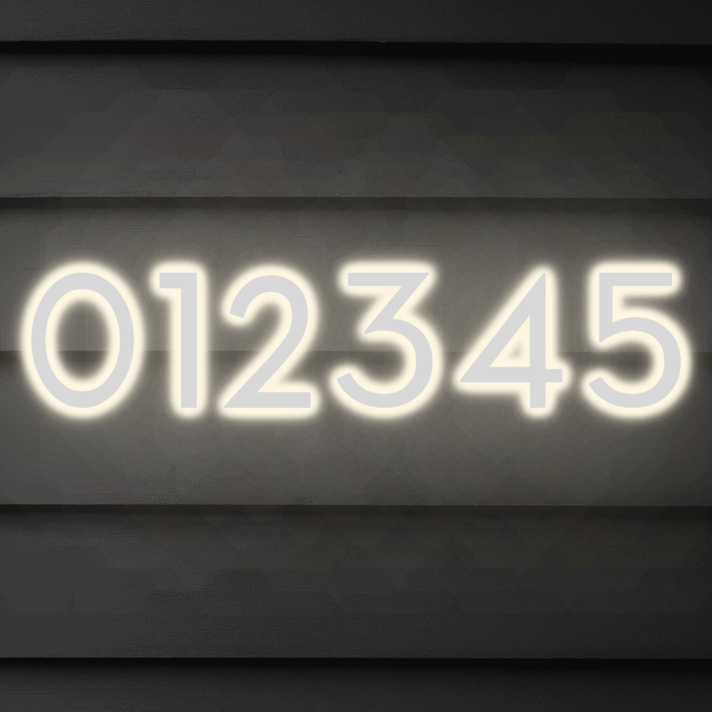 Solar Powered LED House Number Light With Wall Mount Design