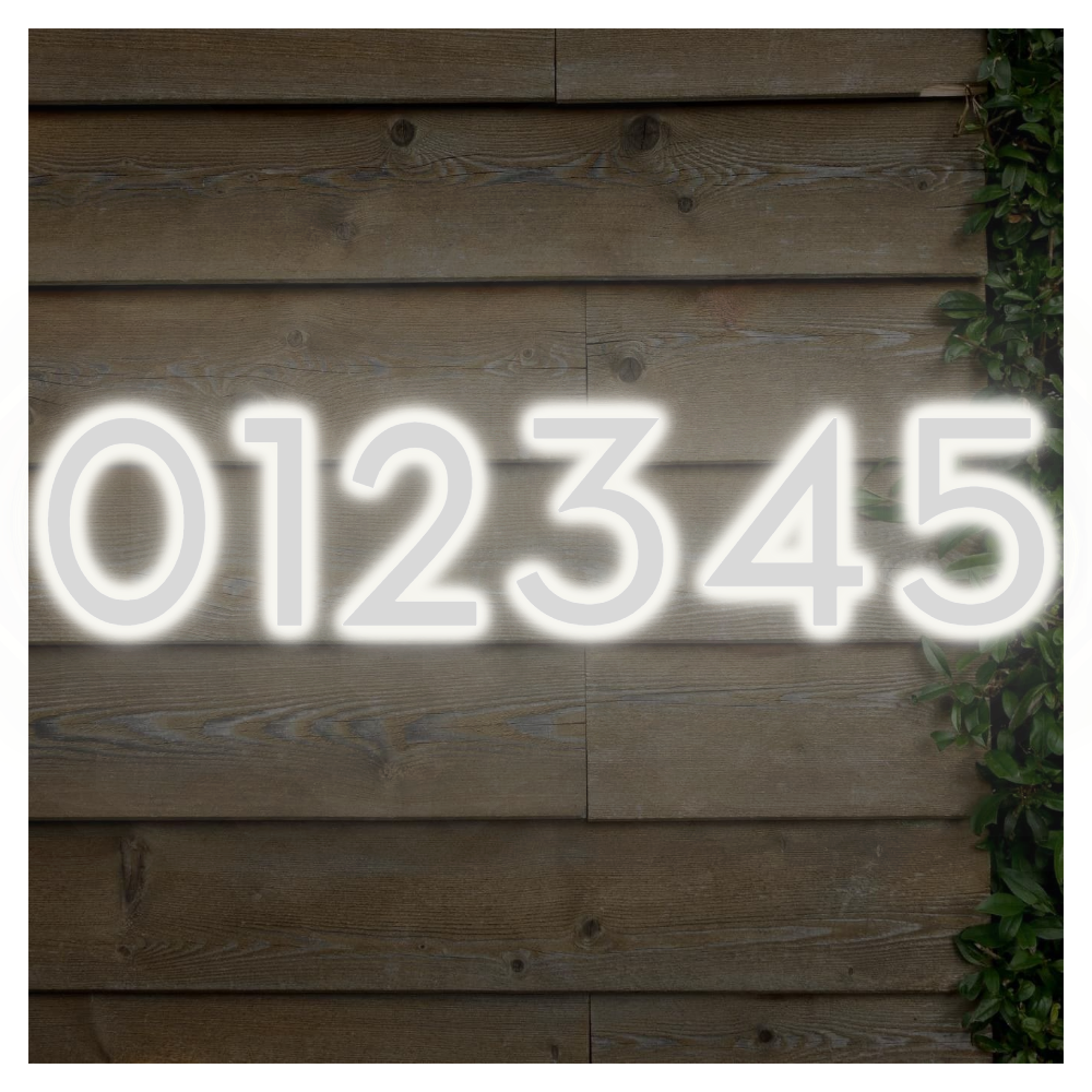Solar Powered LED House Number Light With Wall Mount Design