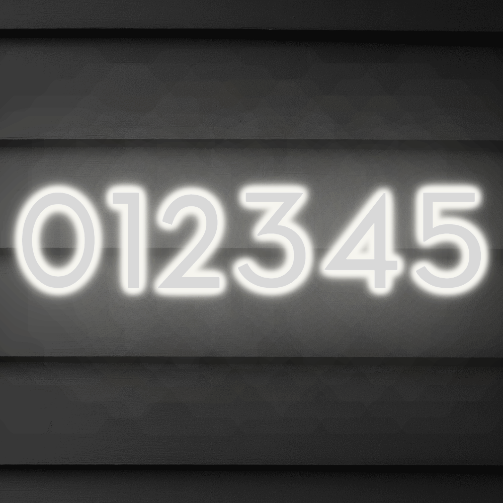 Solar Powered LED House Number Light With Wall Mount Design