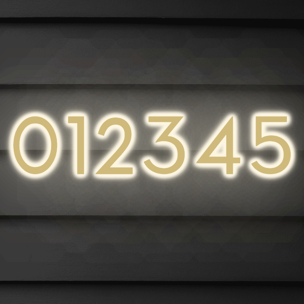 Solar Powered LED House Number Light With Wall Mount Design