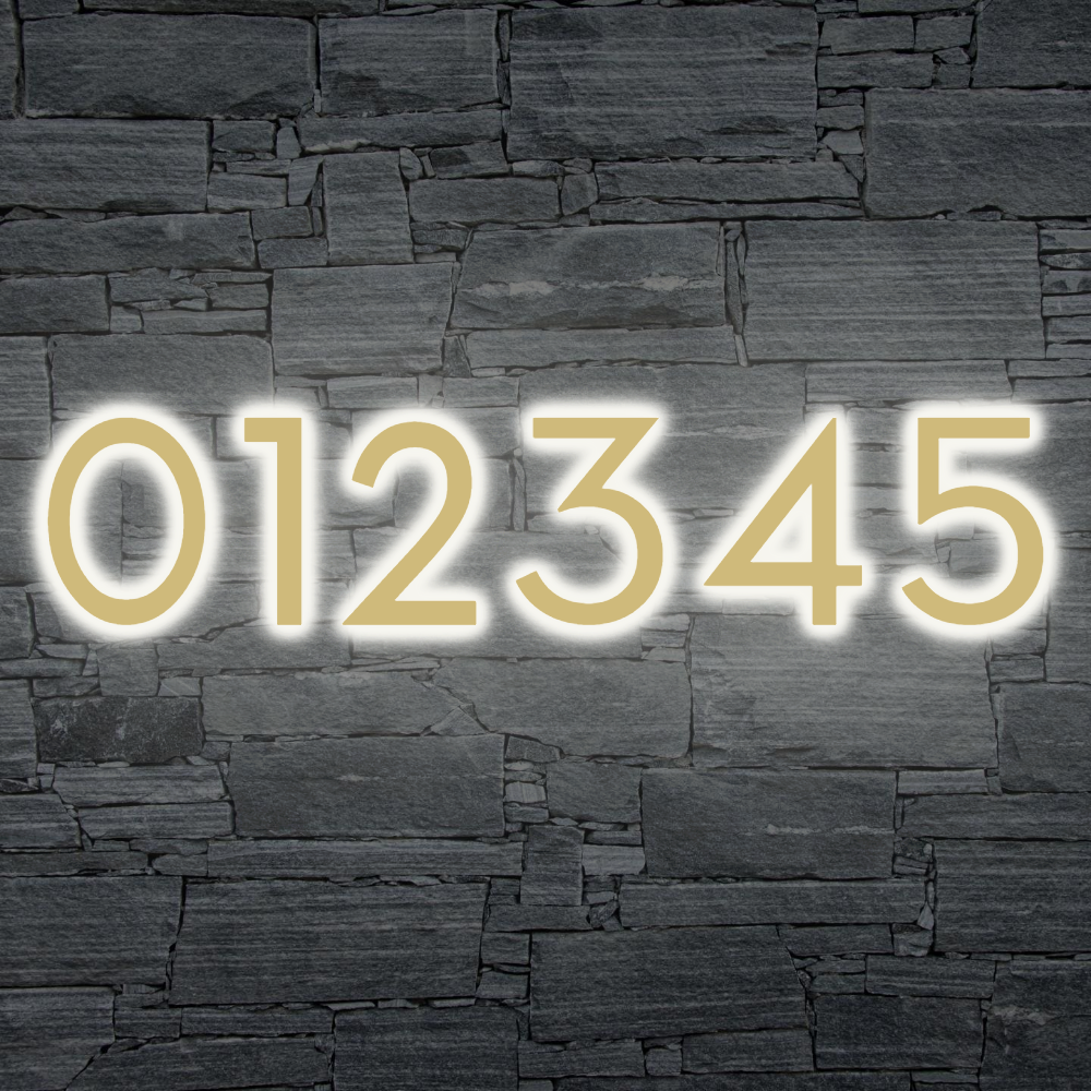 Solar Powered LED House Number Light With Wall Mount Design