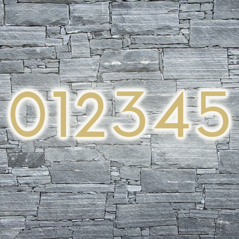 Solar Powered LED House Number Light With Wall Mount Design