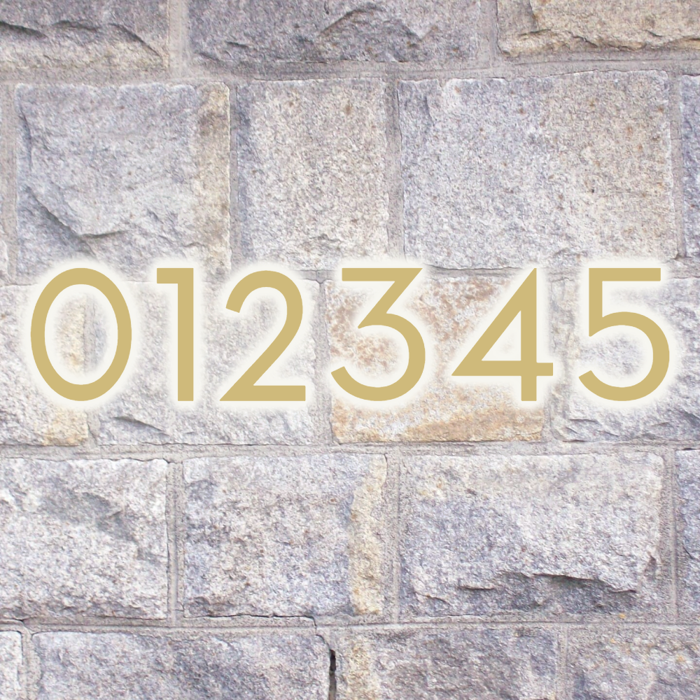 Solar Powered LED House Number Light With Wall Mount Design