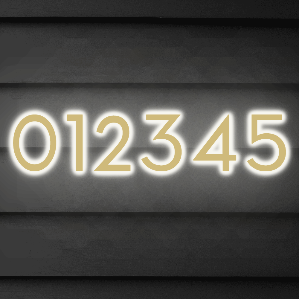 Solar Powered LED House Number Light With Wall Mount Design