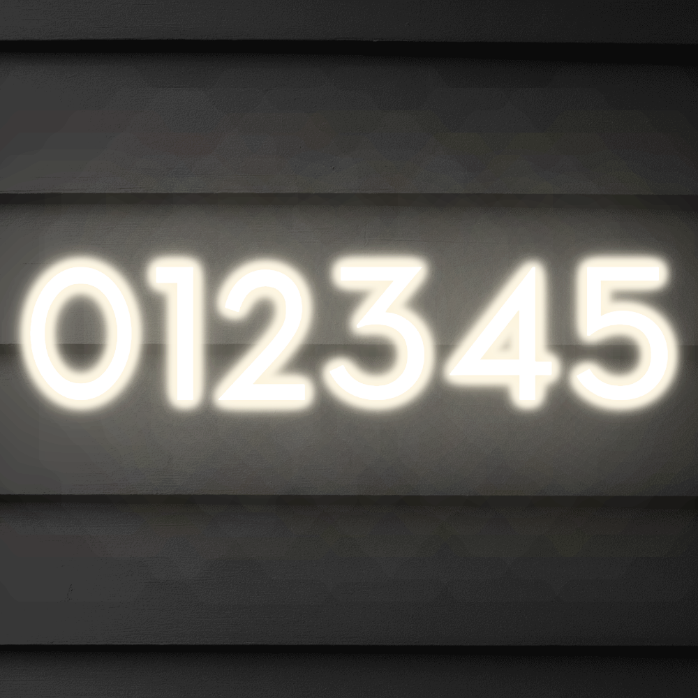 Solar Powered LED House Number Light With Wall Mount Design