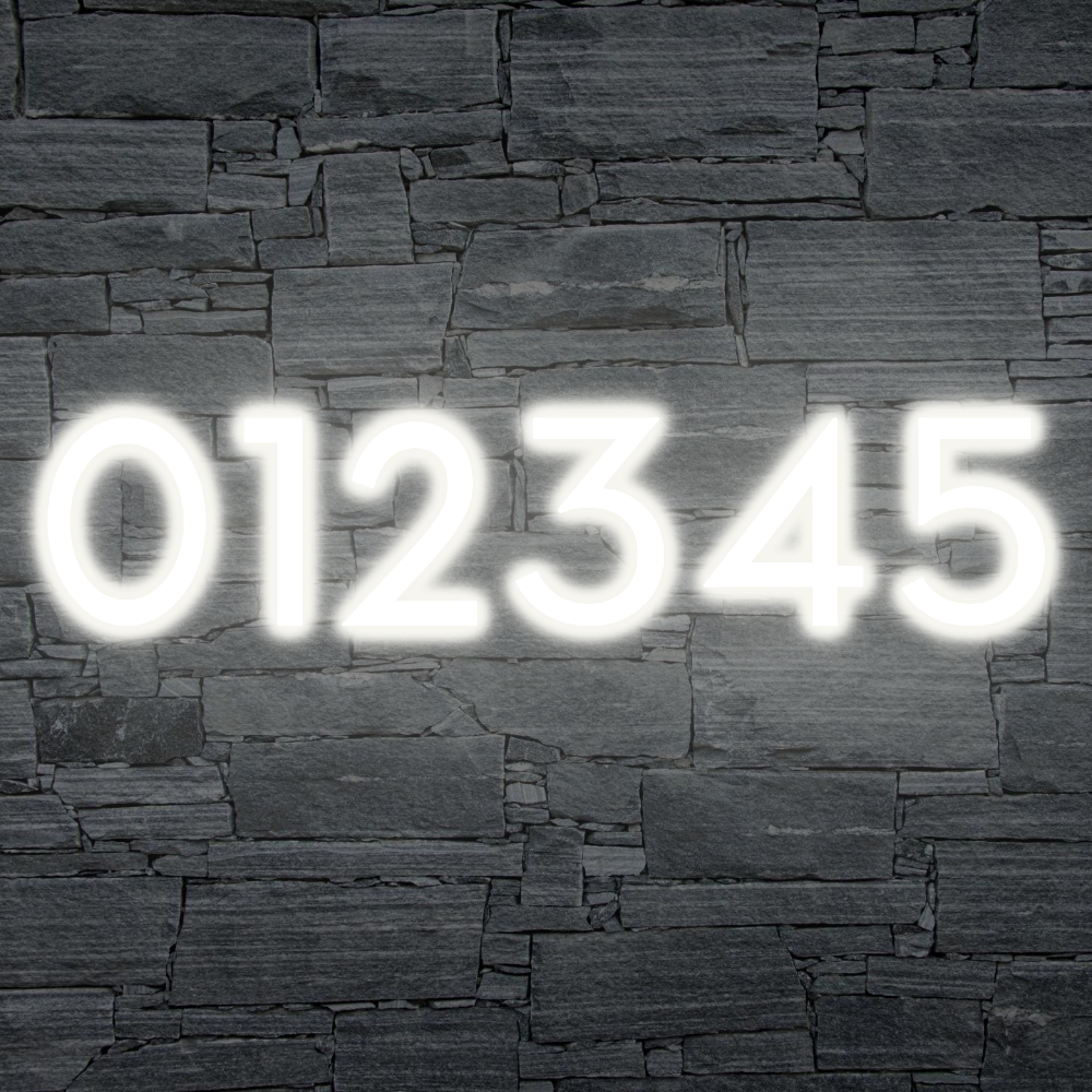 Solar Powered LED House Number Light With Wall Mount Design