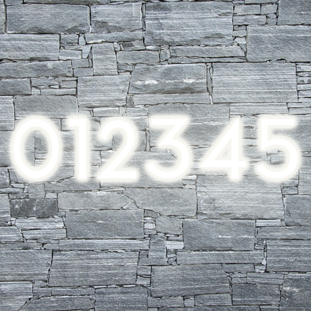 Solar Powered LED House Number Light With Wall Mount Design