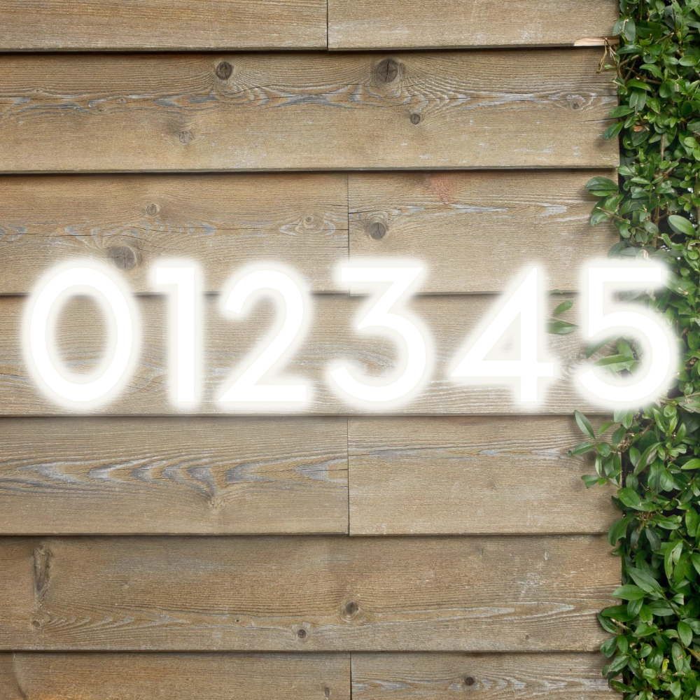 Solar Powered LED House Number Light With Wall Mount Design