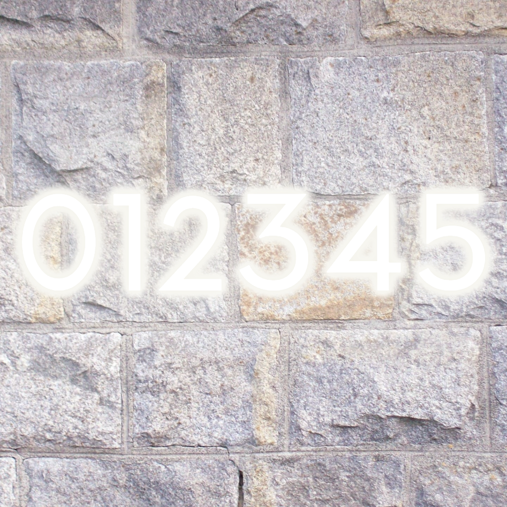 Solar Powered LED House Number Light With Wall Mount Design