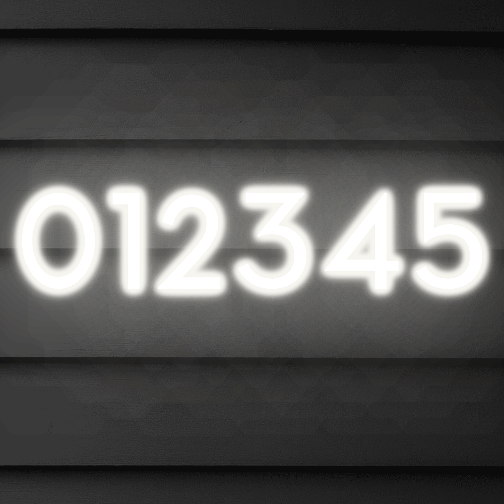 Solar Powered LED House Number Light With Wall Mount Design