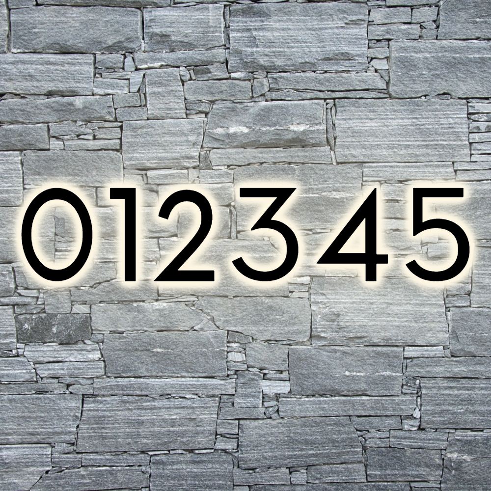 Solar Powered LED House Number Light With Wall Mount Design