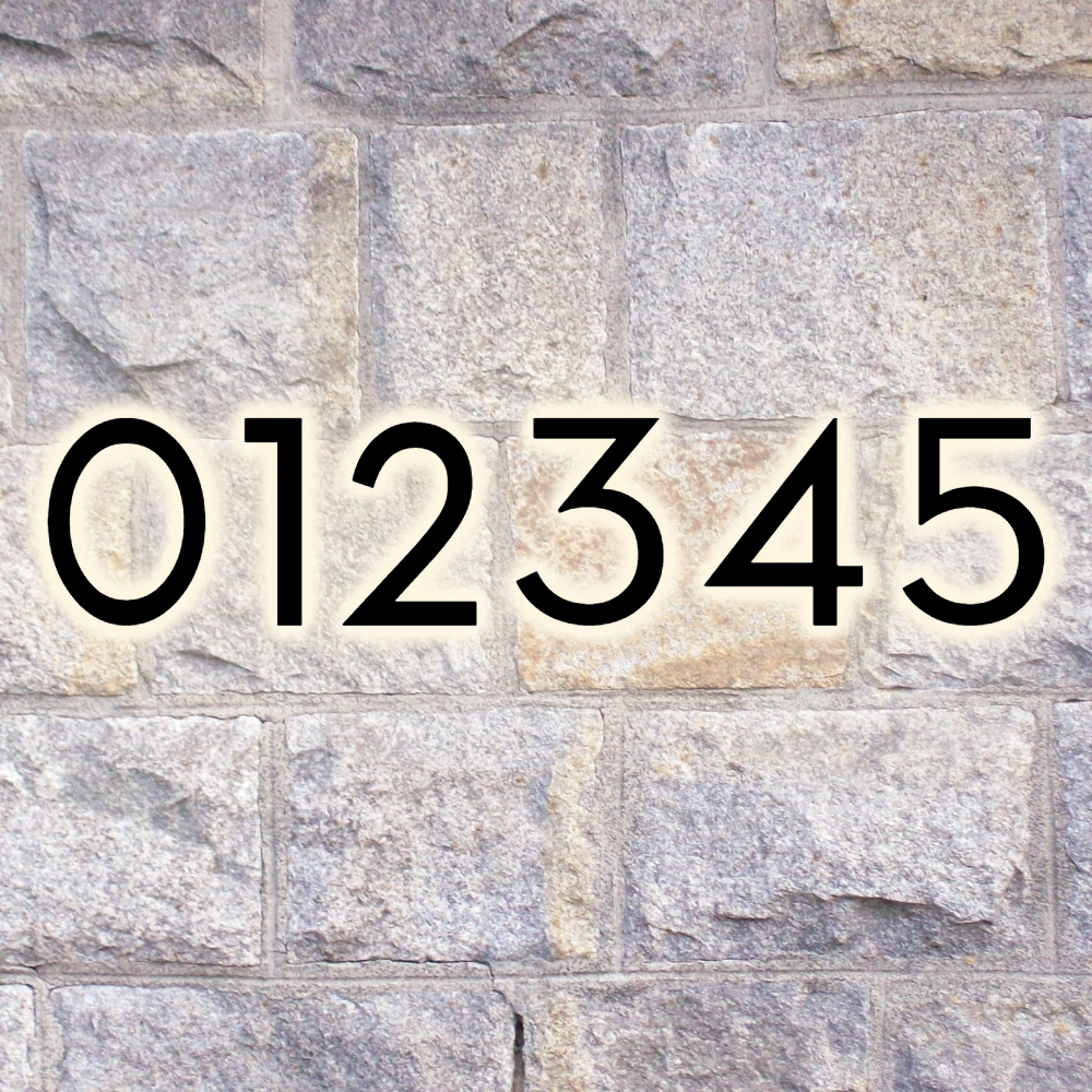 Solar Powered LED House Number Light With Wall Mount Design