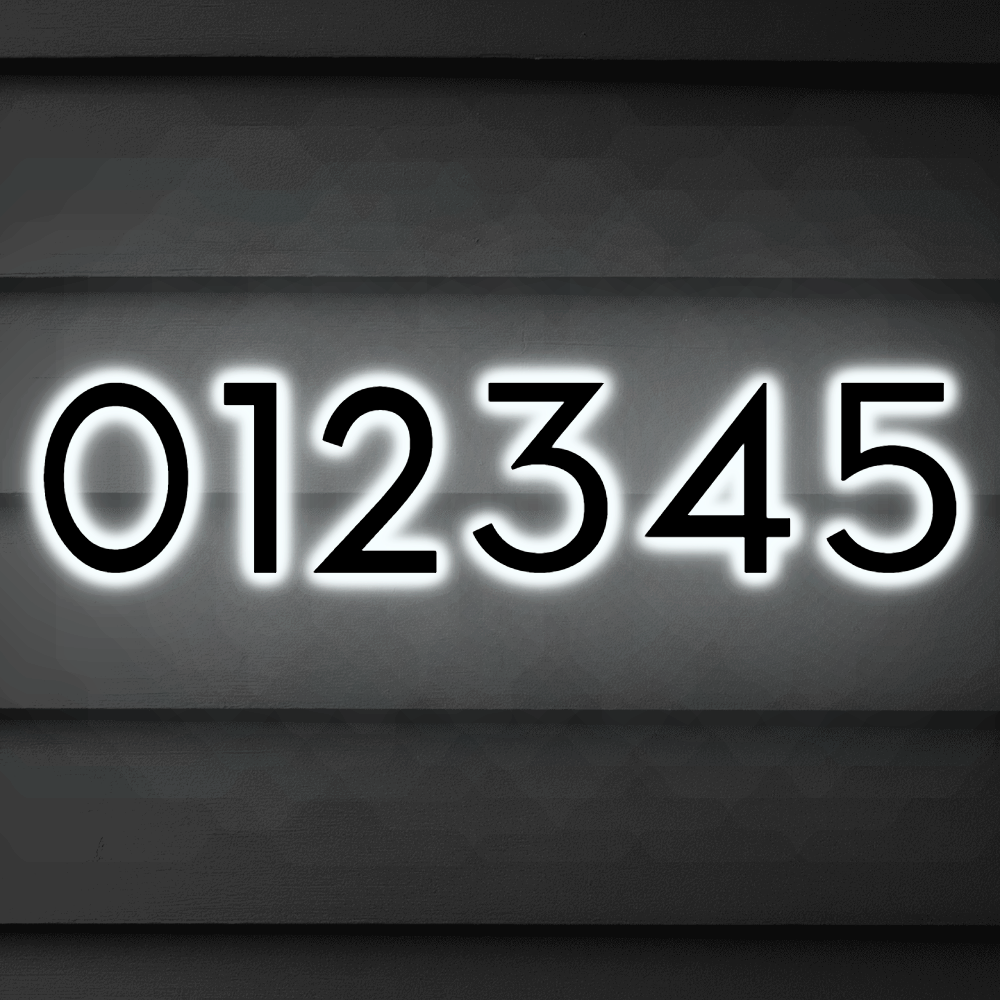 Solar Powered LED House Number Light With Wall Mount Design