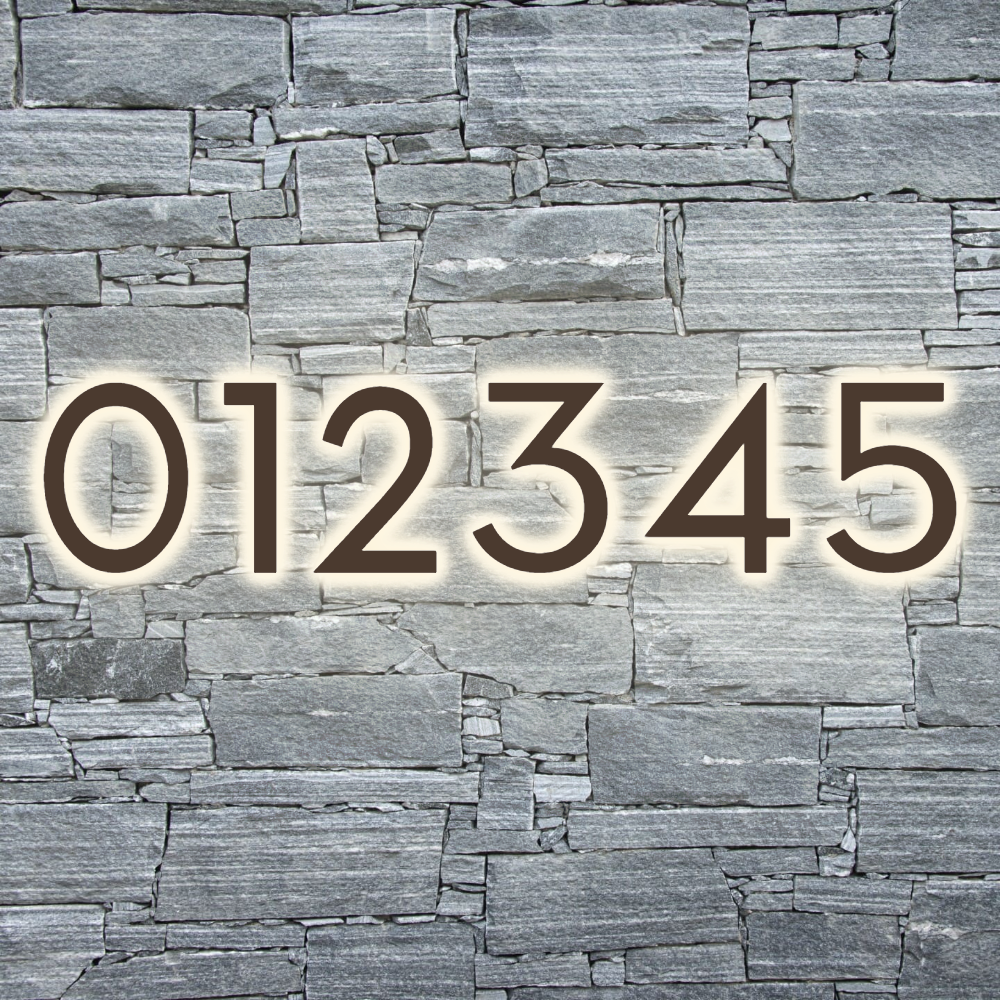 Solar Powered LED House Number Light With Wall Mount Design