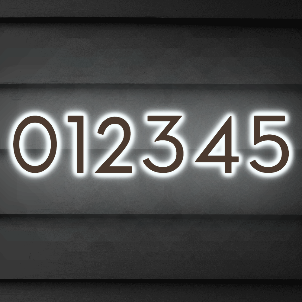 Solar Powered LED House Number Light With Wall Mount Design