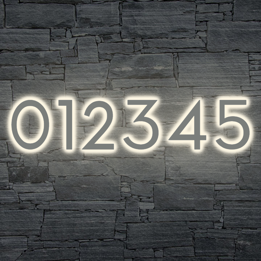 Solar Powered LED House Number Light With Wall Mount Design