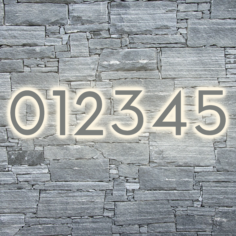 Solar Powered LED House Number Light With Wall Mount Design