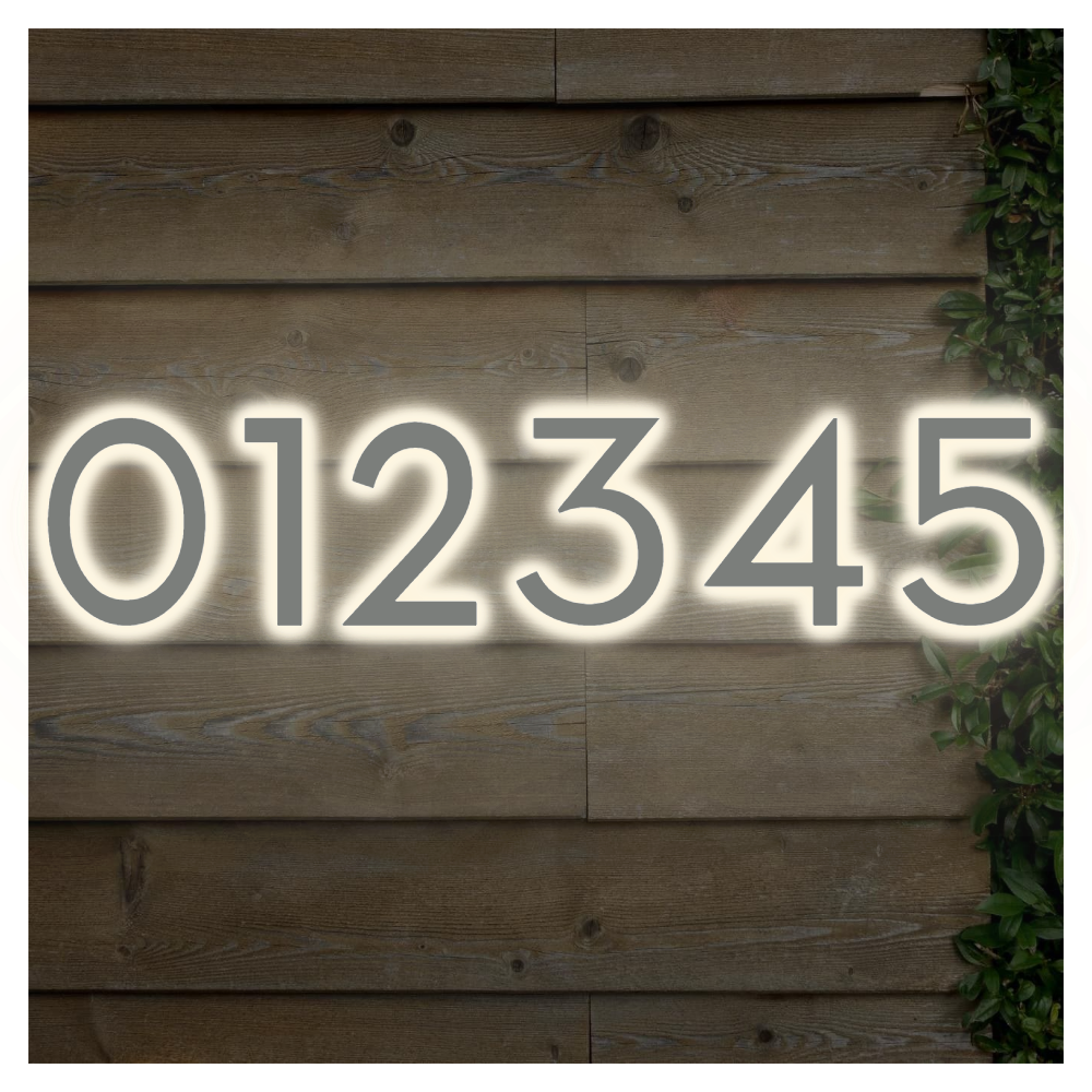 Solar Powered LED House Number Light With Wall Mount Design