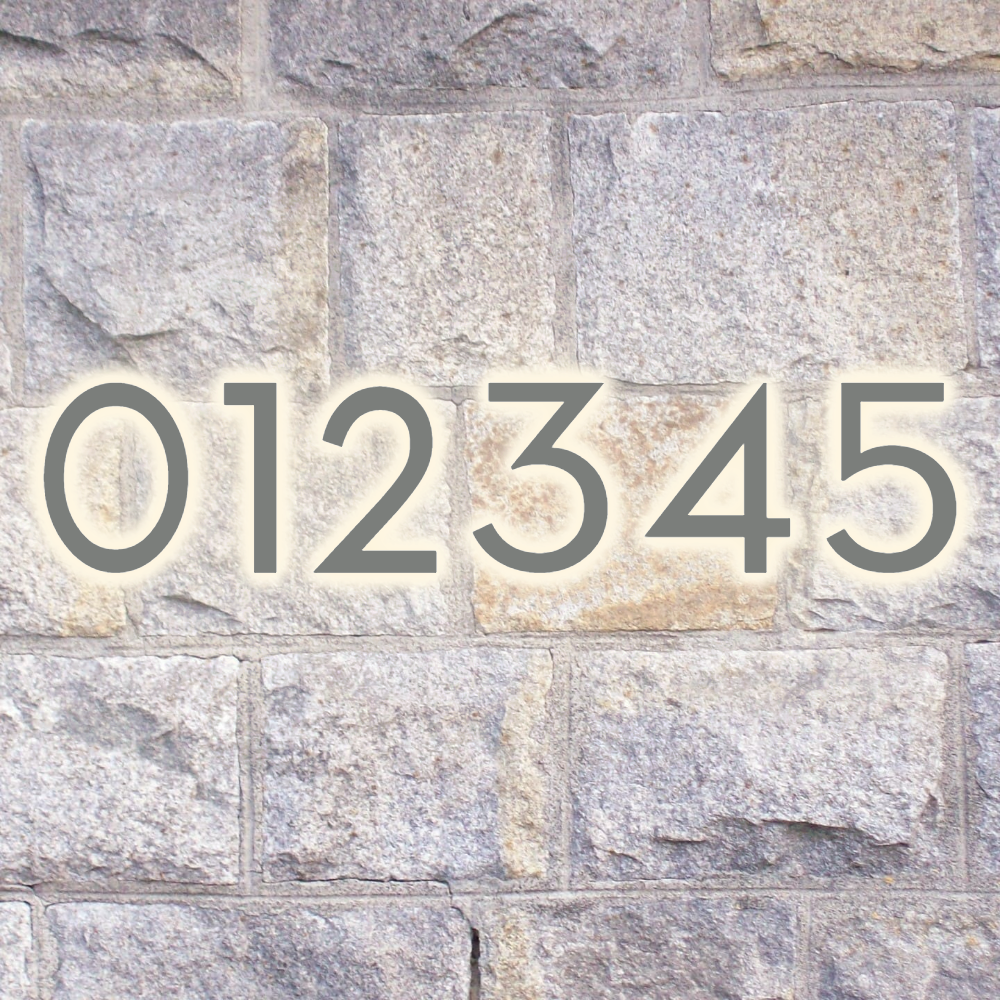 Solar Powered LED House Number Light With Wall Mount Design