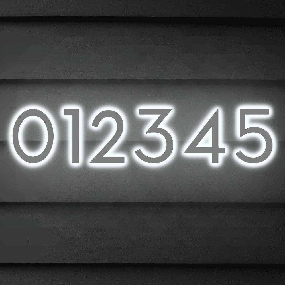 Solar Powered LED House Number Light With Wall Mount Design