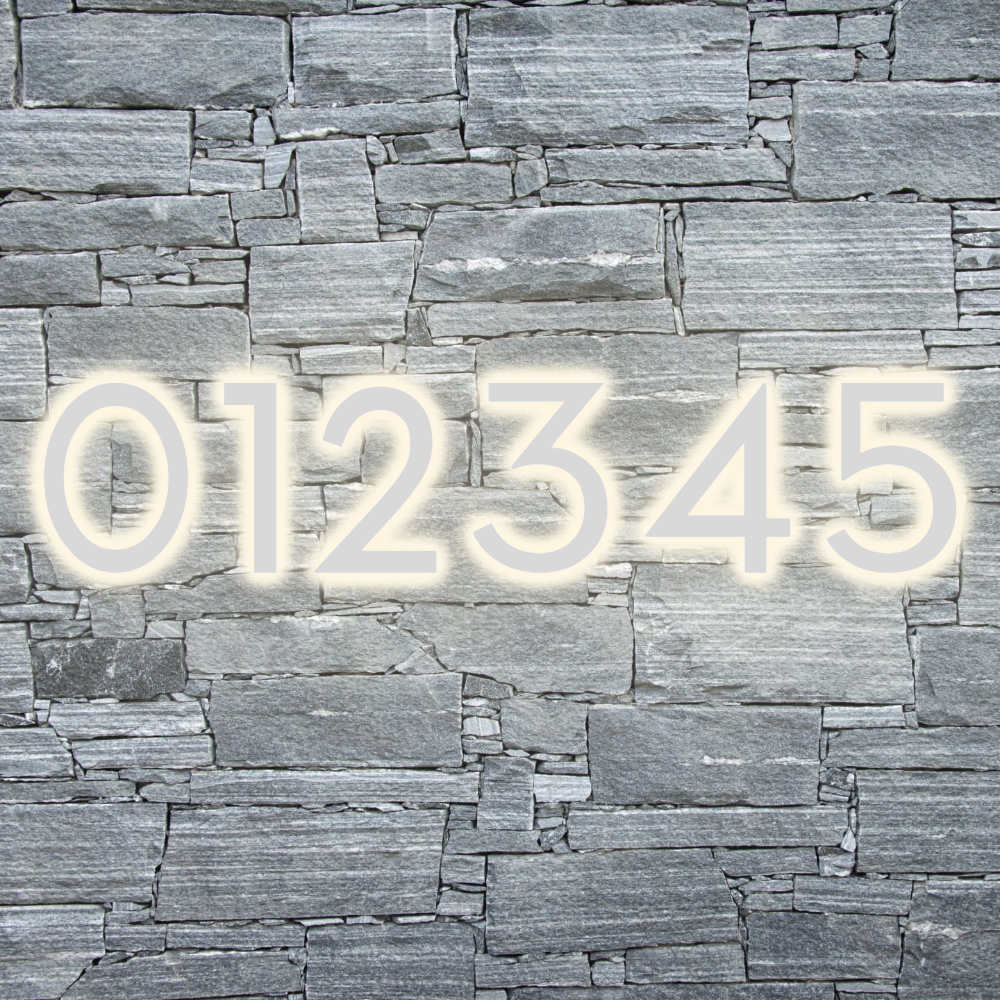 Solar Powered LED House Number Light With Wall Mount Design