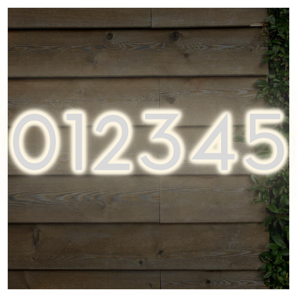 Solar Powered LED House Number Light With Wall Mount Design