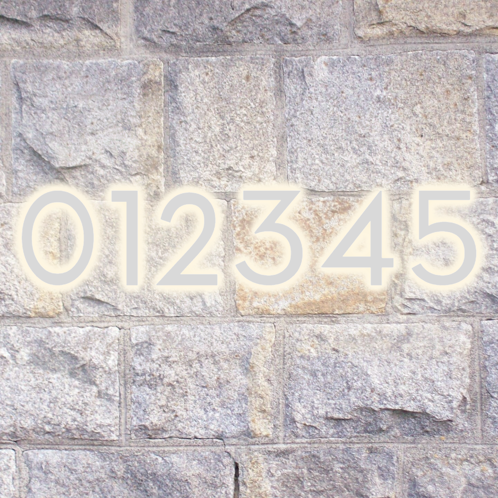 Solar Powered LED House Number Light With Wall Mount Design