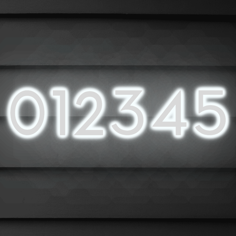 Solar Powered LED House Number Light With Wall Mount Design