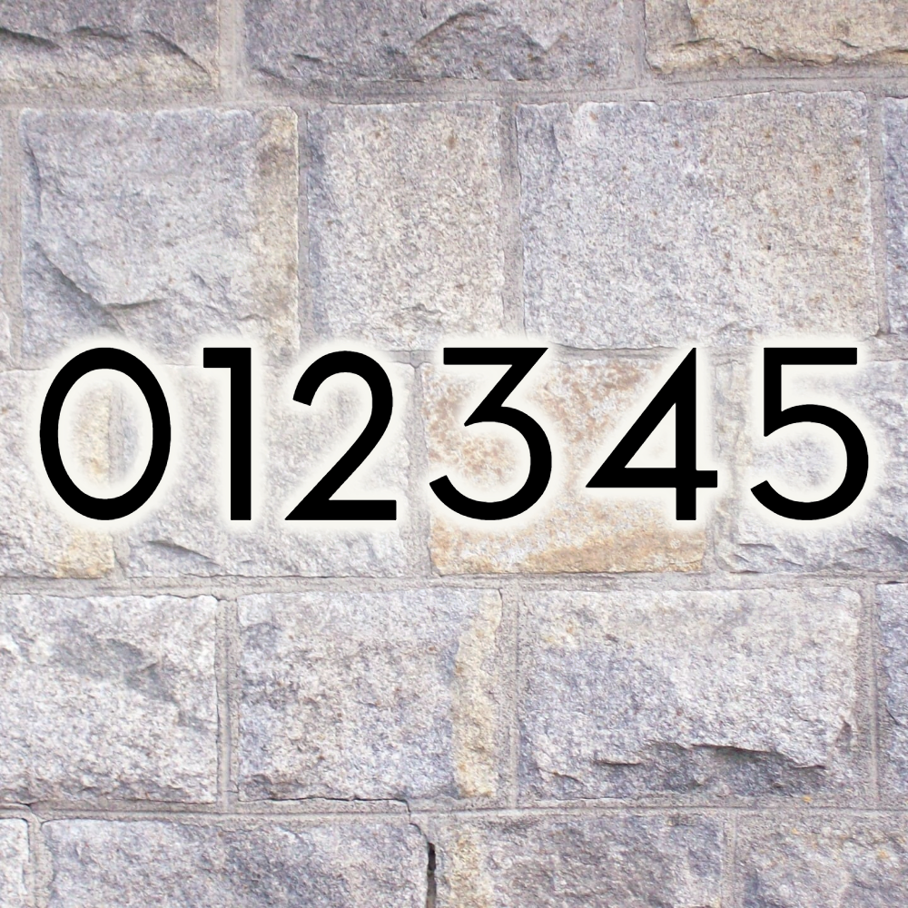 Solar Powered LED House Number Light With Wall Mount Design