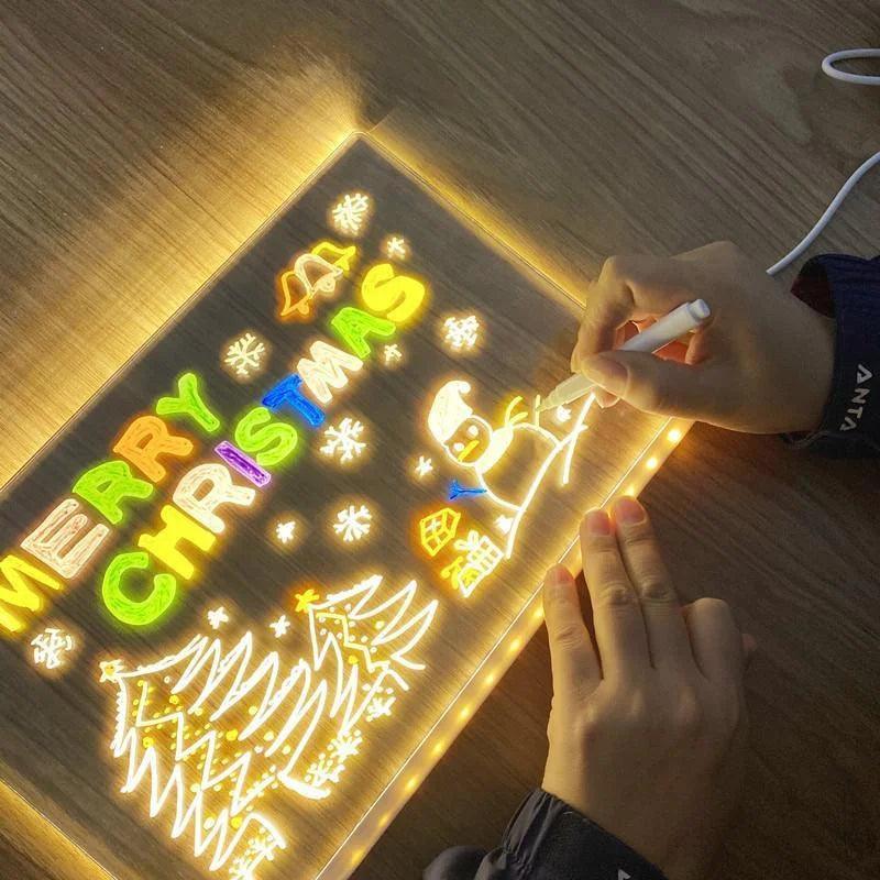 Children's LED Note Board with Colors - Solar Flame Torch