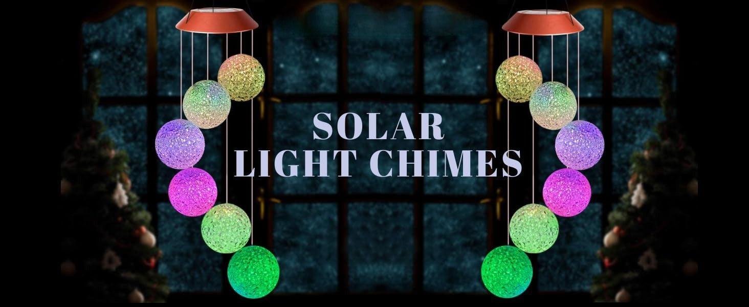 Solar Wind Chime With Color Changing LED Waterproof Outdoor Decorative Lights - Solar Flame Torch