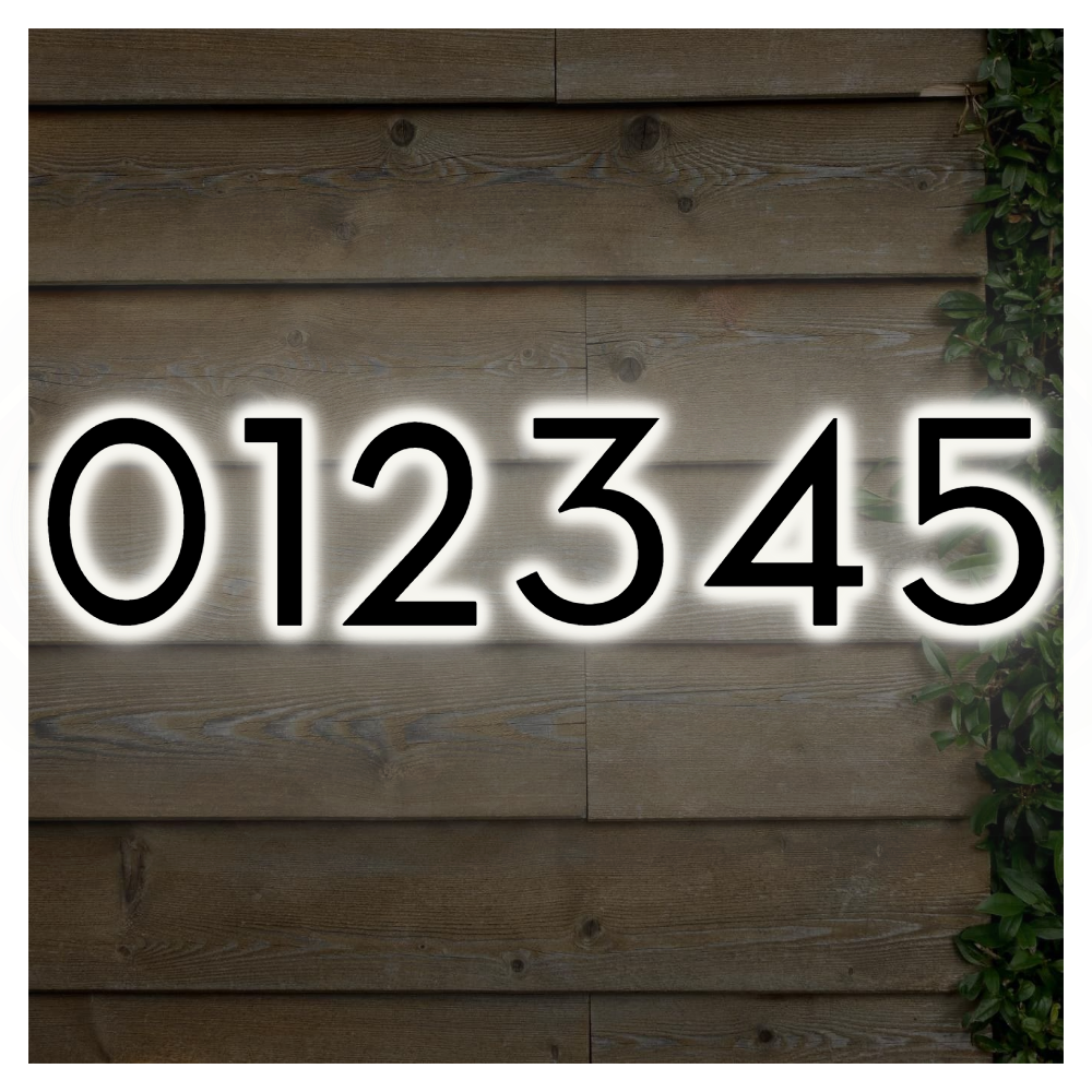 Solar Powered LED House Number Light With Wall Mount Design