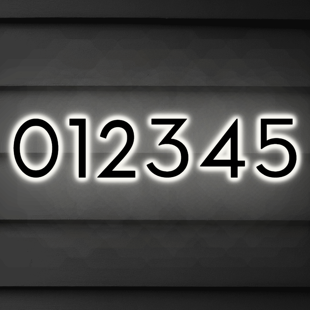 Solar Powered LED House Number Light With Wall Mount Design