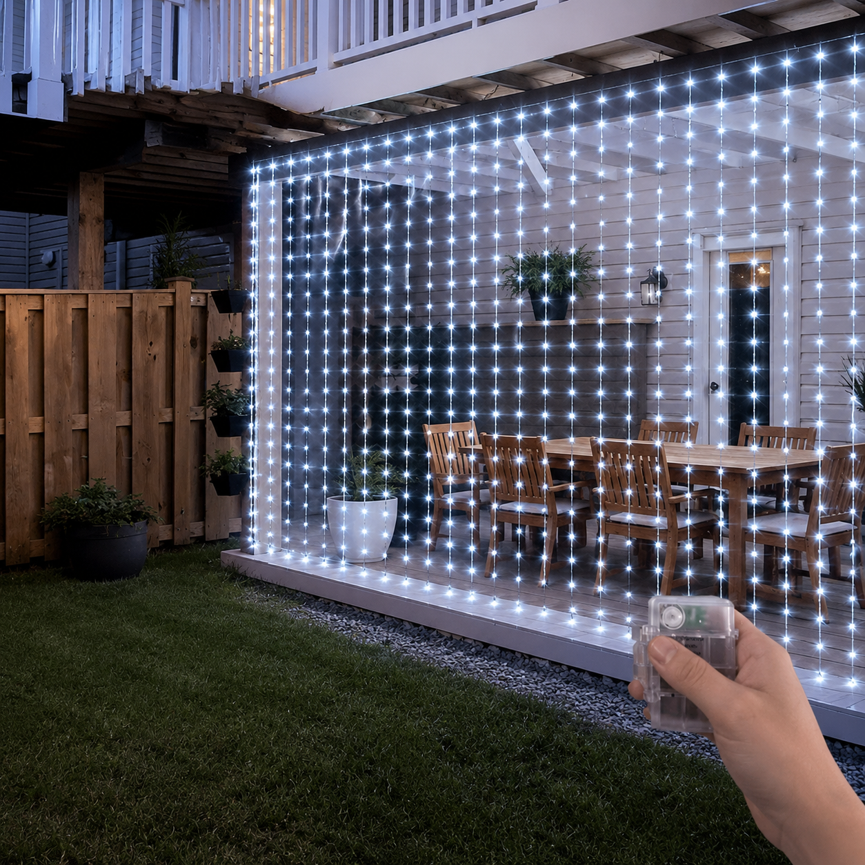 8 Mode LED Star Waterfall Lights For Indoor Outdoor Party Decor