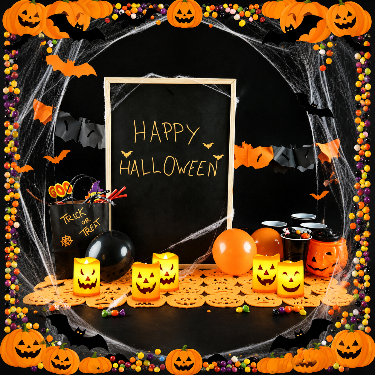 Halloween Flameless LED Pumpkin Candles For Party Night Room Decor