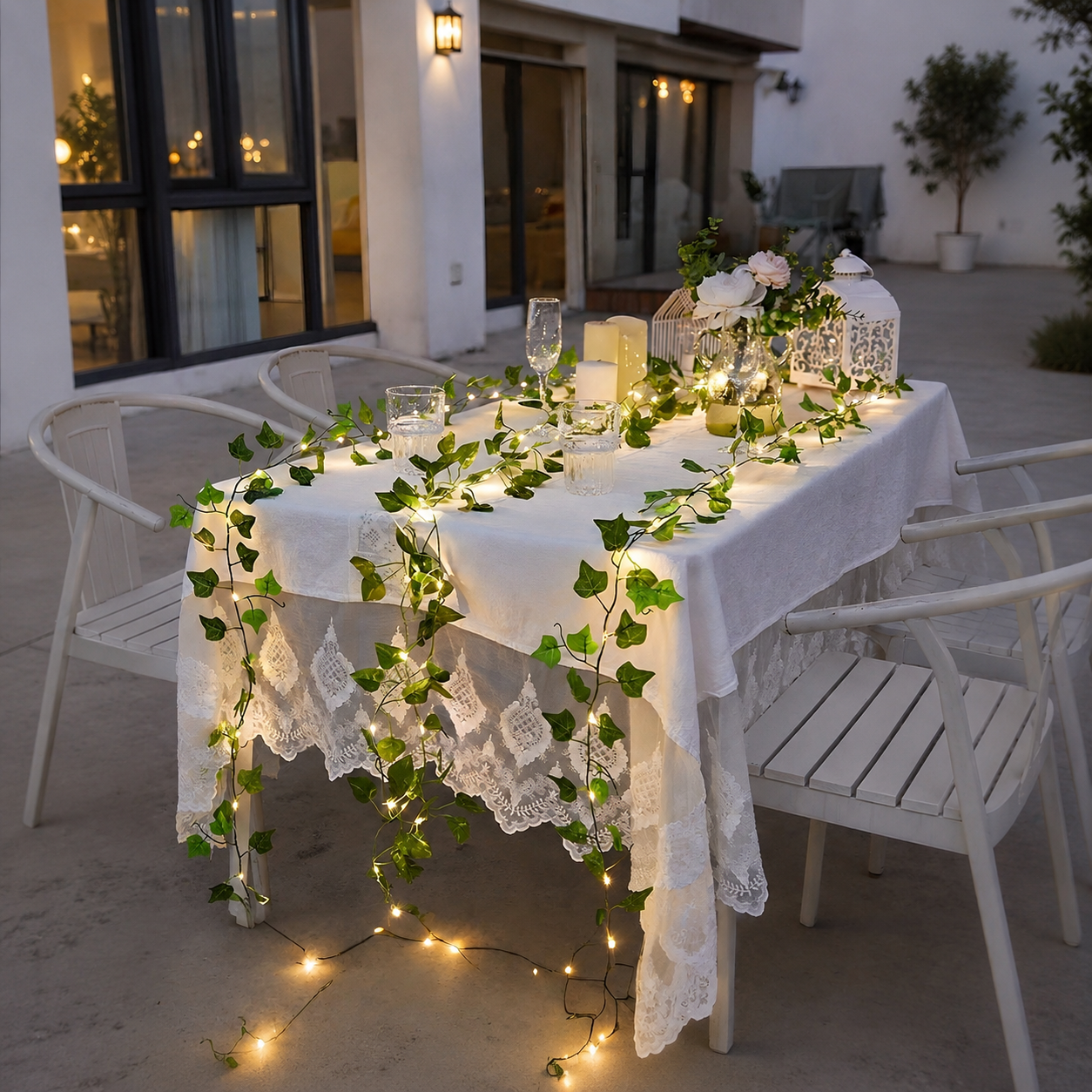 Battery Operated Green Leaf Fairy Lights For Bedroom And Wedding Decor