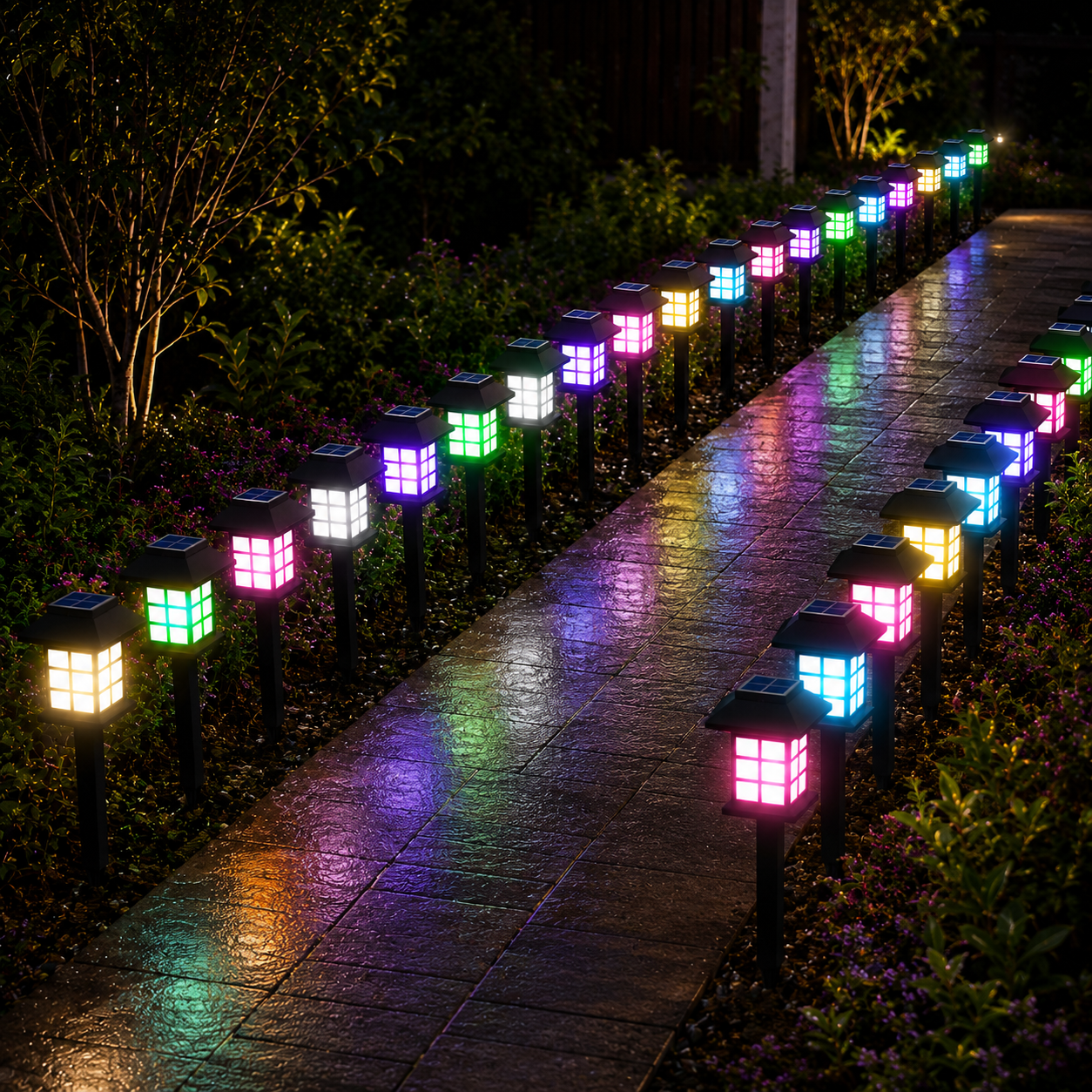 Solar LED Pathway Lights For Garden And Driveway Decor