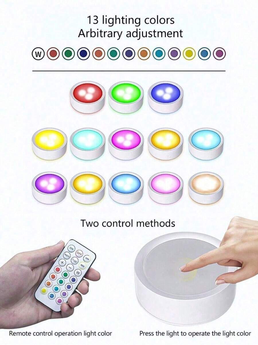 1/3/6pcs LED Colorful Cabinet Lights, Picture Lighting, Magnetic LED Picture Lights, LED Cabinet Night Lights, Decorative Lights, Frame Art Display Lights, Wall Decor, Indoor, Bedroom, Living Room, Home Decor, Closet And Hallway - RGB-13 Colors - View 11