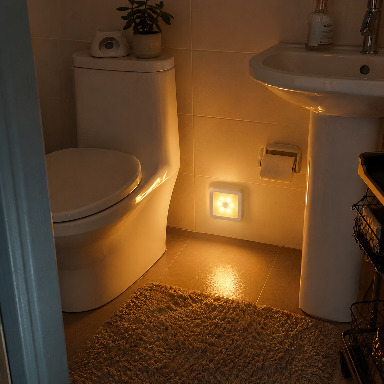 Smart Motion Sensor 6 LED Wireless Wall Light With Auto On Off