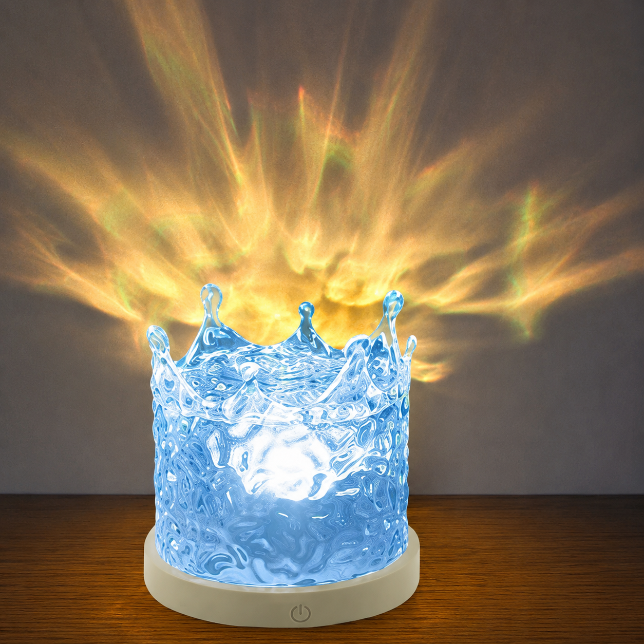 USB Powered RGB Water Wave Projection Bedside Lamp For Bedroom Decor