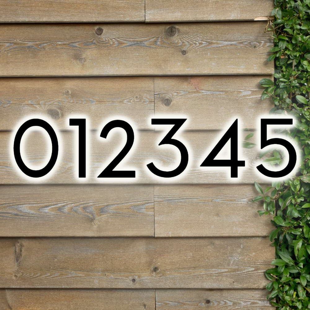 Solar Powered LED House Number Light With Wall Mount Design