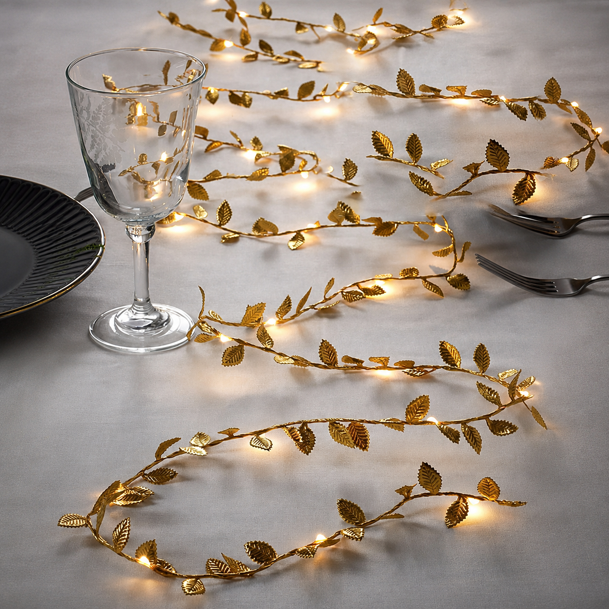 Battery Operated Green Leaf Fairy Lights For Bedroom And Wedding Decor
