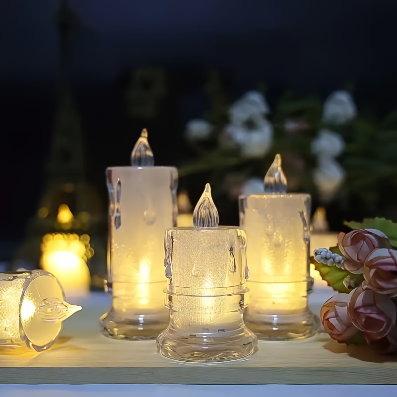 LED Flameless Pillar Candle With Battery For Home Decor And Parties