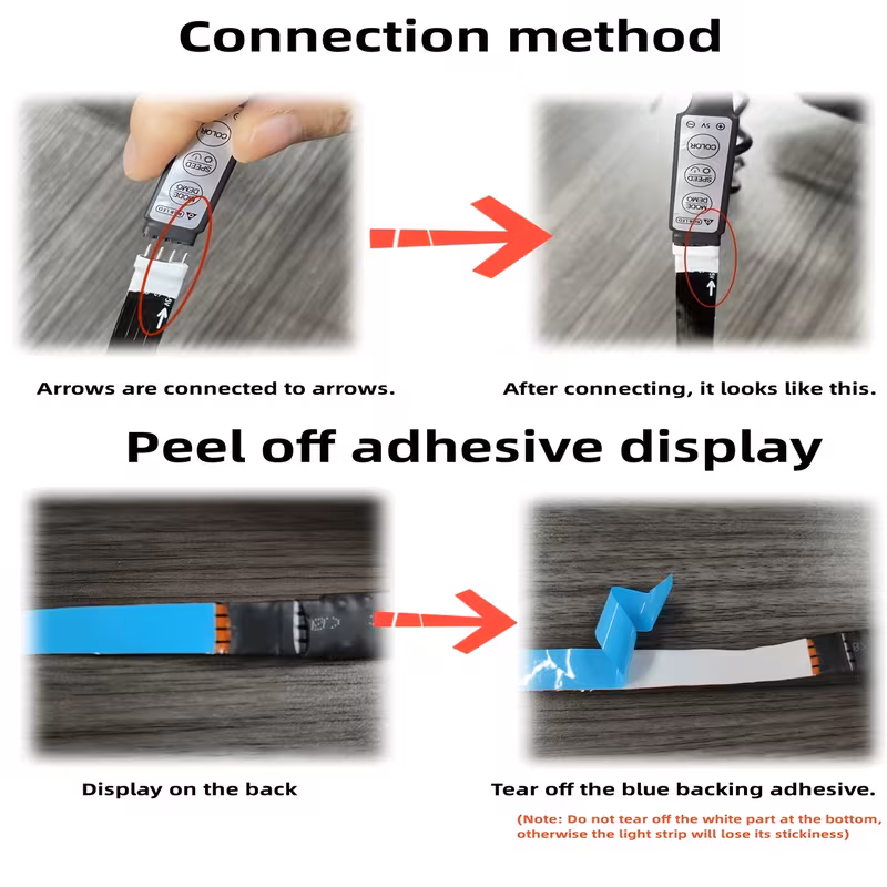 1 set 196inch for tv led backlight 22 65 inches smart tv led lights are dimmable in 8 colors dynamic mode sensitive and adjustable strip is suitable for game room tv background decoration environmental lighting 9