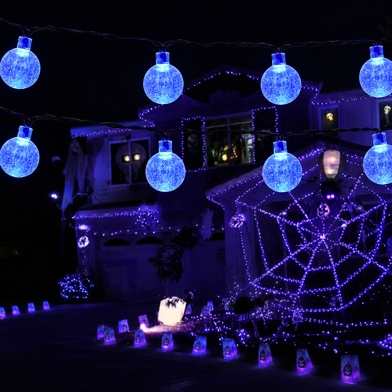 One Pack Solar LED String Lights With 8 Modes For Outdoor Garden