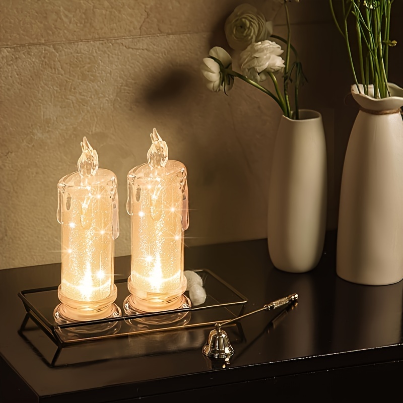 LED Flameless Pillar Candle With Battery For Home Decor And Parties